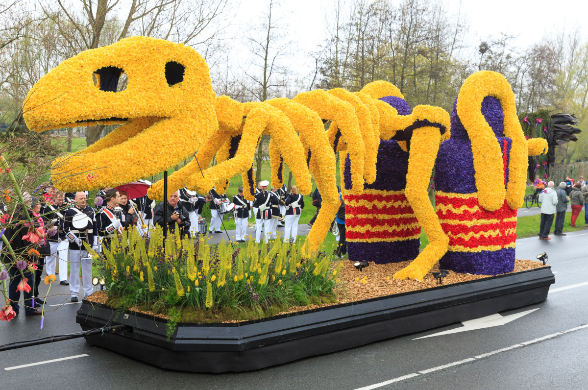 Květinové korzo Bollenstreek – alegorické květinové vozy